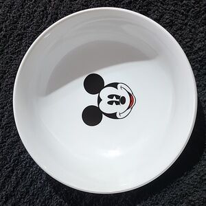 Disney All Over Mickey Mouse & Minnie 9.5" Large Serving Bowl Black Red White
